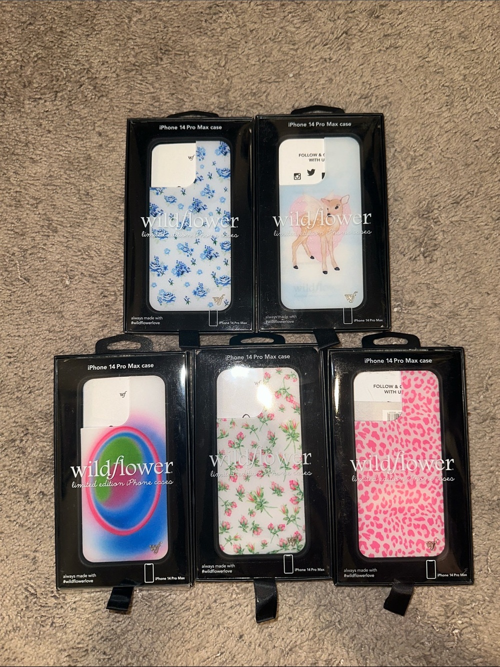 Wildflowers iPhone 14 Pro Max Case - Pink Floral & Pattern Options
